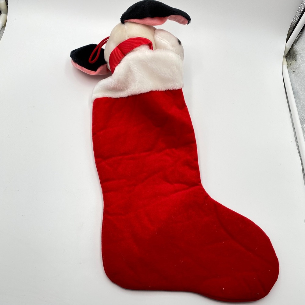 Vintage 101 Dalmatians Plush Christmas Stocking Dog 20" Holiday Decor - Picture 7 of 8